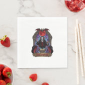 Halloween Dracula Roter Mond Fledermäuse Schädel_1 Serviette (Beispiel)