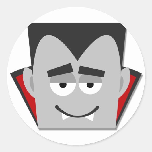 Halloween Dracula T - Shirt und Geschenke Runder Aufkleber (Vorderseite)