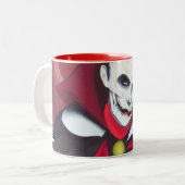 Halloween Dracula Zweifarbige Tasse (Vorderseite Links)