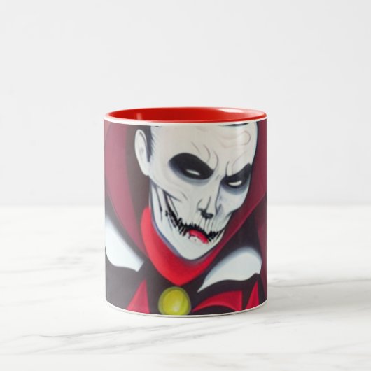 Halloween Dracula Zweifarbige Tasse (Mittel)