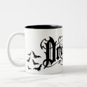 Halloween Dracula Zweifarbige Tasse (Links)