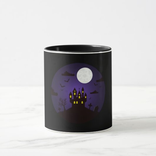 Halloween - Draculas Schloss-Tasse Tasse (Zentrum)