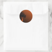 Halloween Dragon auf Orange Runder Aufkleber (Tasche)