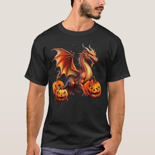Halloween Dragon Jack O Lantern Autumn Kids Boys G T-Shirt (Vorderseite)