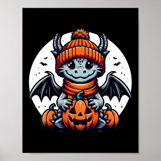 Halloween Dragon Pumpkin Poster (Vorne)
