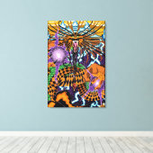 Halloween Dragon Stretted Leinwand Art Print (Insitu (Holzboden))