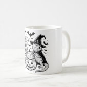 Halloween-Dragon Trio Line Art Kaffeetasse (VorderseiteRechts)