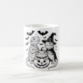 Halloween-Dragon Trio Line Art Kaffeetasse (Mittel)