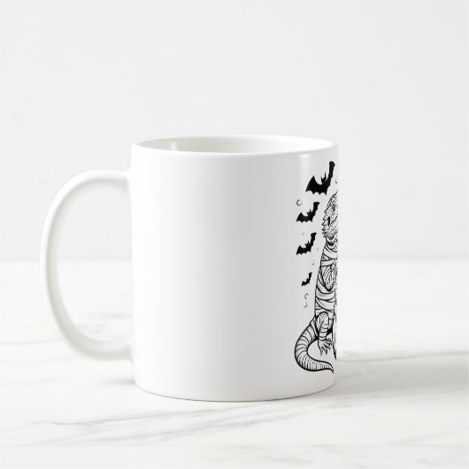 Halloween-Dragon Trio Line Art Kaffeetasse (Links)