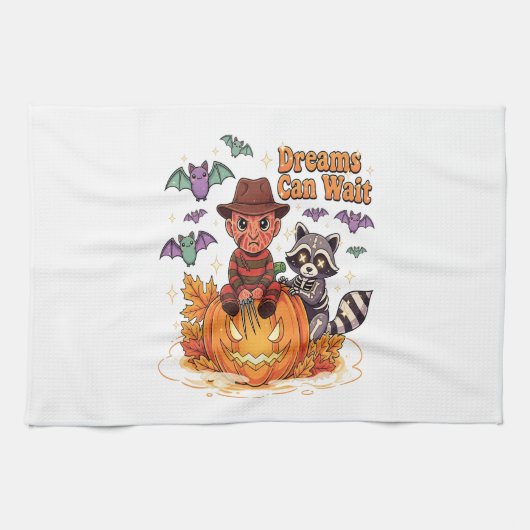 halloween Dream kann Horror Monster warten Geschirrtuch (Horizontal)