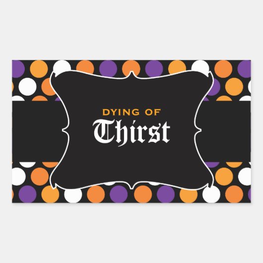 Halloween Drink/Leckerei Rechteckiger Aufkleber (Vorderseite)