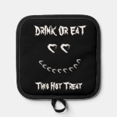 Halloween Drink oder Eat Pot Holder Topflappen (Vorderseite)