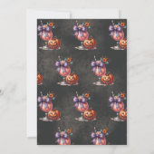 Halloween Drink Pumpkin Brautparty Einladung (Rückseite)