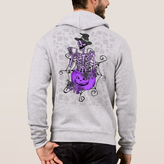 Halloween Drink Skeleton Hoodie (Rückseite)