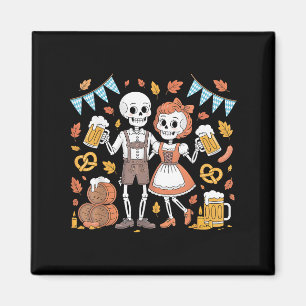 Halloween Drink Skelette Kostüm Funny T-Shirt Magnet