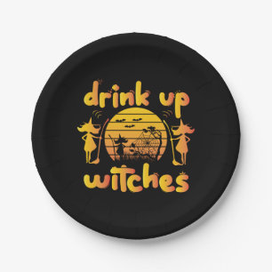 Halloween Drink Up Hexen Geburtstag Pappteller
