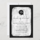 Halloween Drink Up Hexen Skull Bachelorette Einladung (Vorderseite)