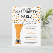 Halloween Drinks und Leckereien Halloween Einladung (Stehend Vorderseite)