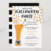 Halloween Drinks und Leckereien Halloween Einladung (Vorne/Hinten)
