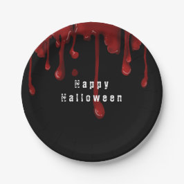 Halloween Dripping Blood Pappteller