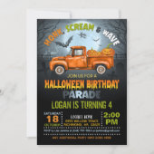 Halloween Drive by Birthday Parade Einladung (Vorderseite)