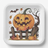 Halloween-Druckpumpenpapier Pappteller (Vorderseite)