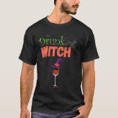 Halloween Drunk Witch T-Shirt (Vorderseite)
