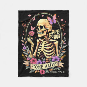 Halloween Dry Bones Come Alive Dancing Skelett Ch Fleecedecke