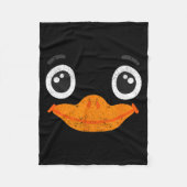 Halloween Duck Face Costume Animals Cute Easy Duck Fleecedecke (Vorderseite)