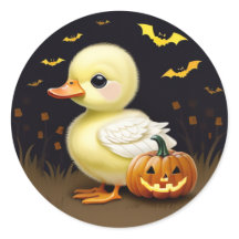Halloween Duck mit Pumpkin Sticker