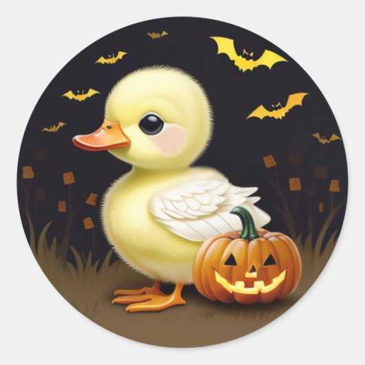 Halloween Duck mit Pumpkin Sticker (Vorderseite)