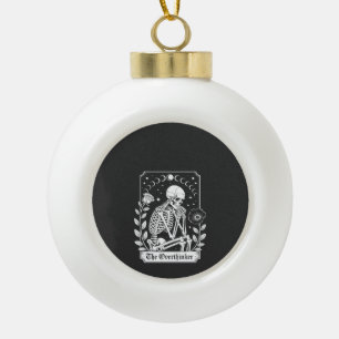 Halloween Dunkler Gotischer Skelett Grübler Keramik Kugel-Ornament