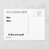 Halloween-Dunnit-Einladung Einladungspostkarte (Rückseite)