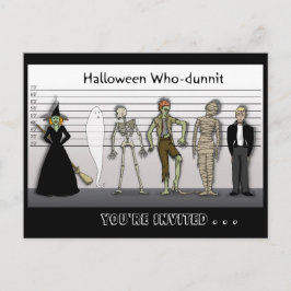 Halloween-Dunnit-Einladung Einladungspostkarte