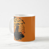 Halloween-Duo im Mondlicht Kaffeetasse (Vorderseite Links)