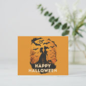 Halloween-Duo im Mondlicht RSVP Karte (Stehend Vorderseite)