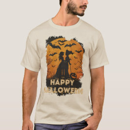 Halloween-Duo im Mondlicht T-Shirt