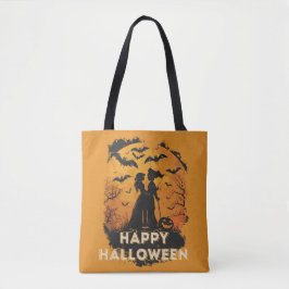 Halloween-Duo im Mondlicht Tasche