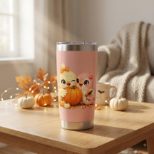 Halloween-Duo-Vogel-Freund & Kürbis-Trinkgefäß