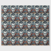 Halloween, durstiger Vampir, gruselig, Horror  Geschenkpapier (Flach)
