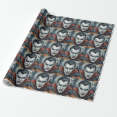 Halloween, durstiger Vampir, gruselig, Horror  Geschenkpapier (Ungerollt)