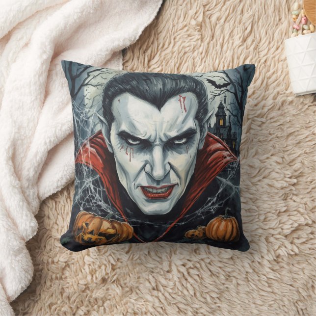 Halloween, durstiger Vampir, Kürbisfeld Kissen (Decke)