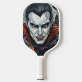 Halloween, durstiger Vampir  Pickleball Schläger (Rückseite)