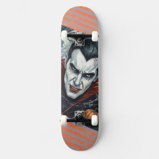 Halloween, durstiger Vampir  Skateboard (Vorderseite)