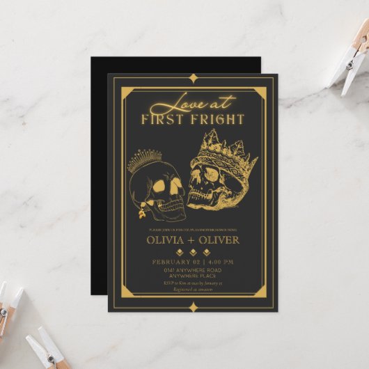 Halloween-Dusche Einladung (Vorderseite/Rückseite Beispiel)