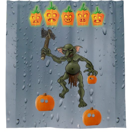 Halloween-Duschvorhang, Goblin Duschvorhang (Vorderseite)