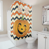 Halloween-Duschvorhang, Pumpkin Duschvorhang (Beispiel)