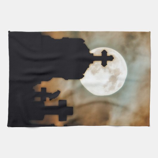 Halloween Dusk Geschirrtuch (Horizontal)