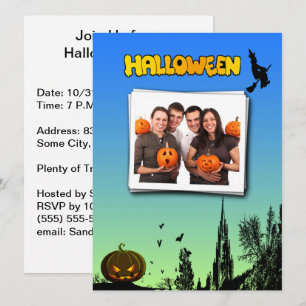 Halloween Dusk Hexch Pumpkin Custom Foto Party Einladung