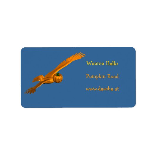 Halloween Eagle Adressaufkleber (Vorne)